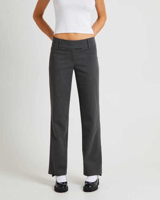 Jaylee Low Rise Pants CHARCOAL