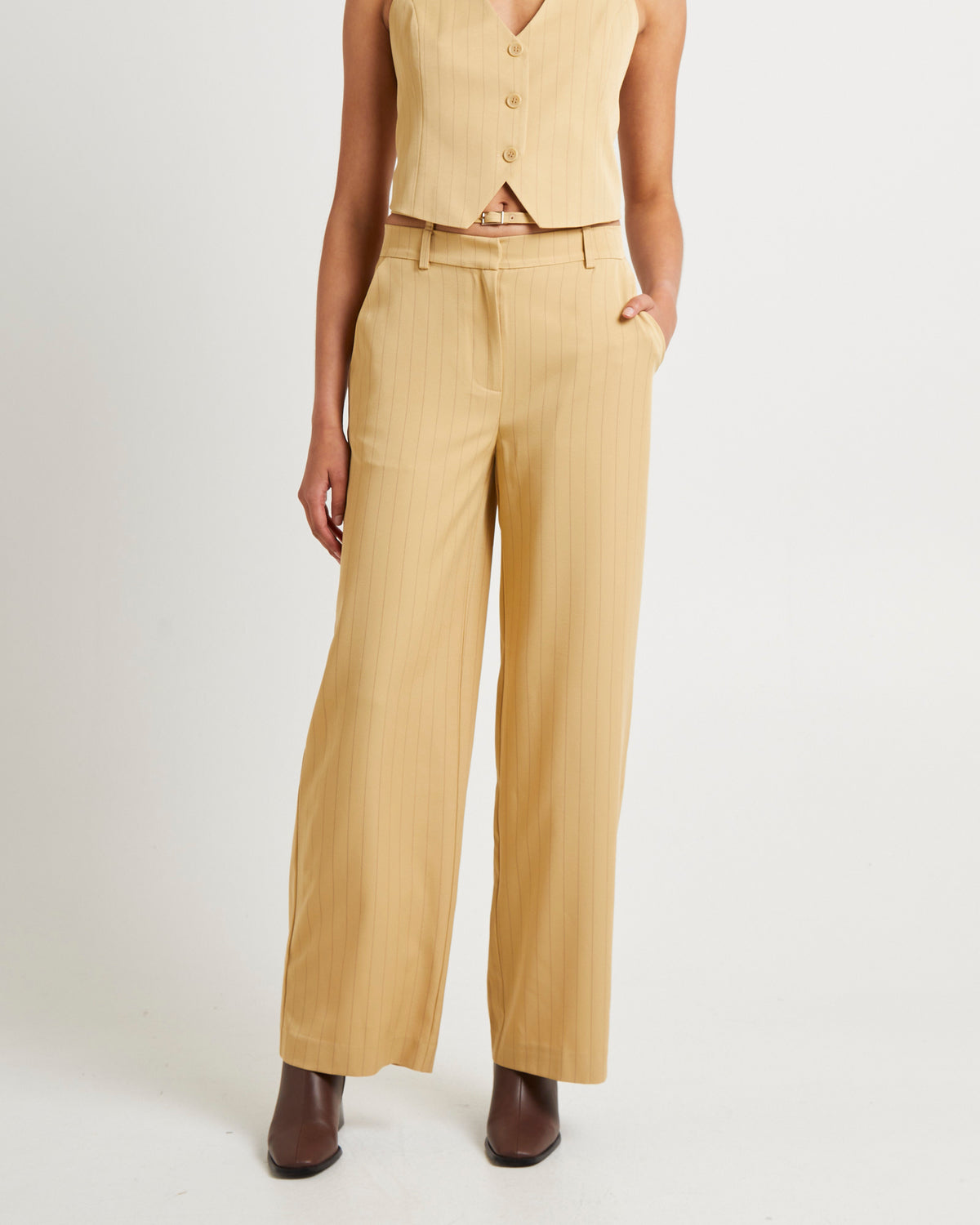 Vera Tailored Pant BUTTERCUP STRIPE
