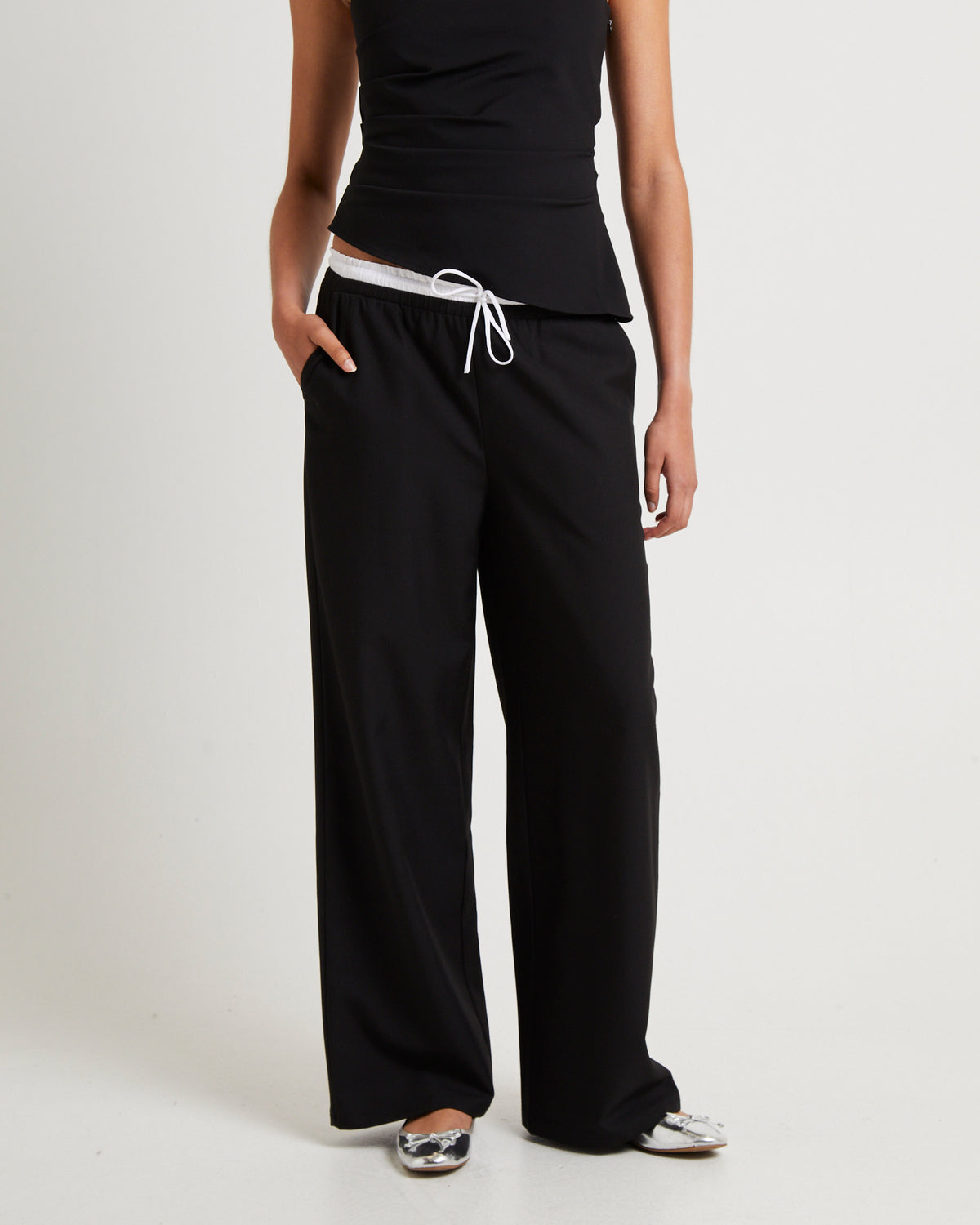 Celine Contrast Boxer Pant BLACK
