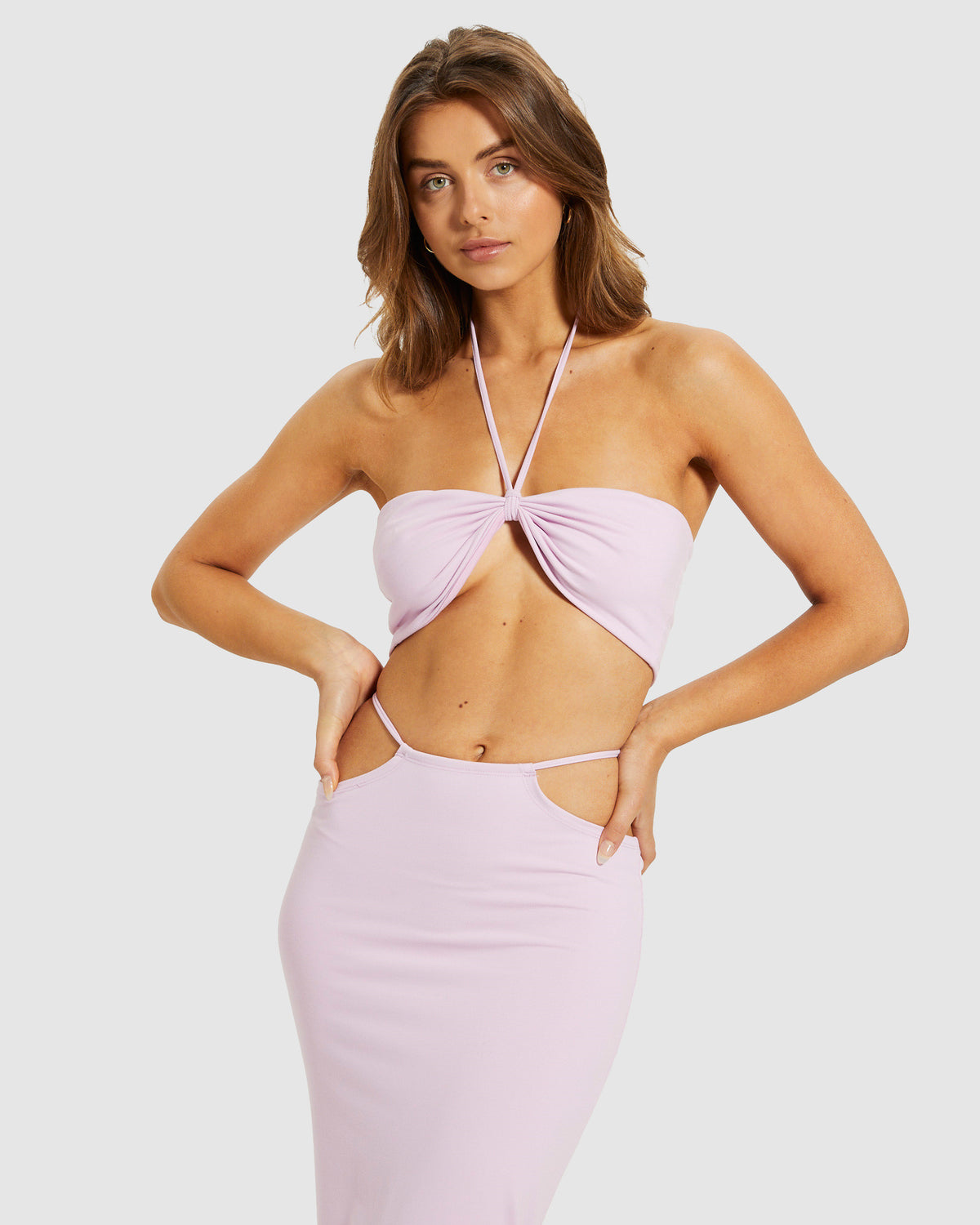 Kaylee Halter Bandeau Top LILAC
