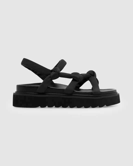 Vibez Flatform Sandals BLACK