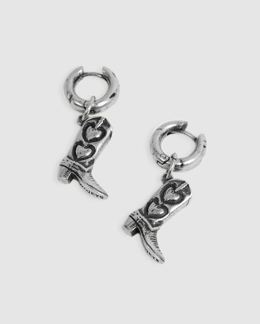 Boots Earrings Silver SILVER