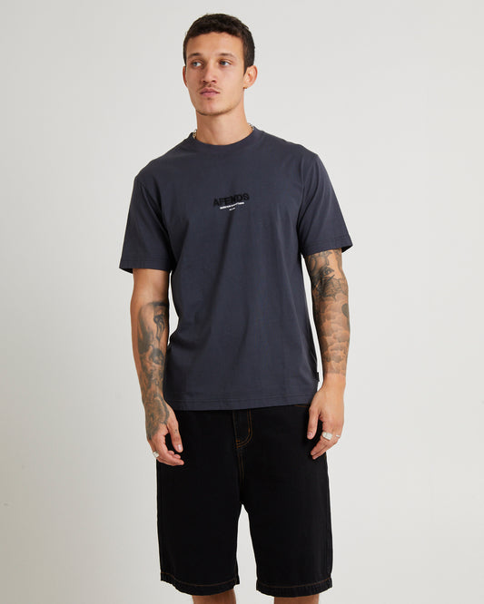 Vinyl Retro T-Shirt Charcoal