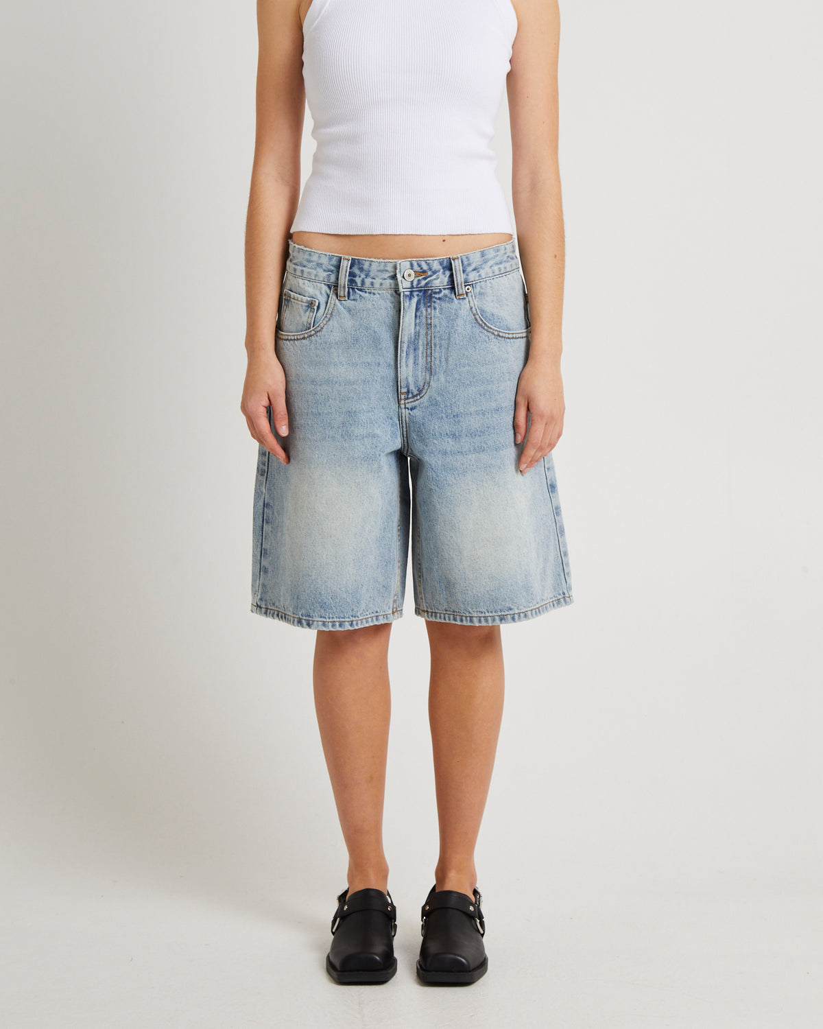 Kourtney Longline Denim Jorts