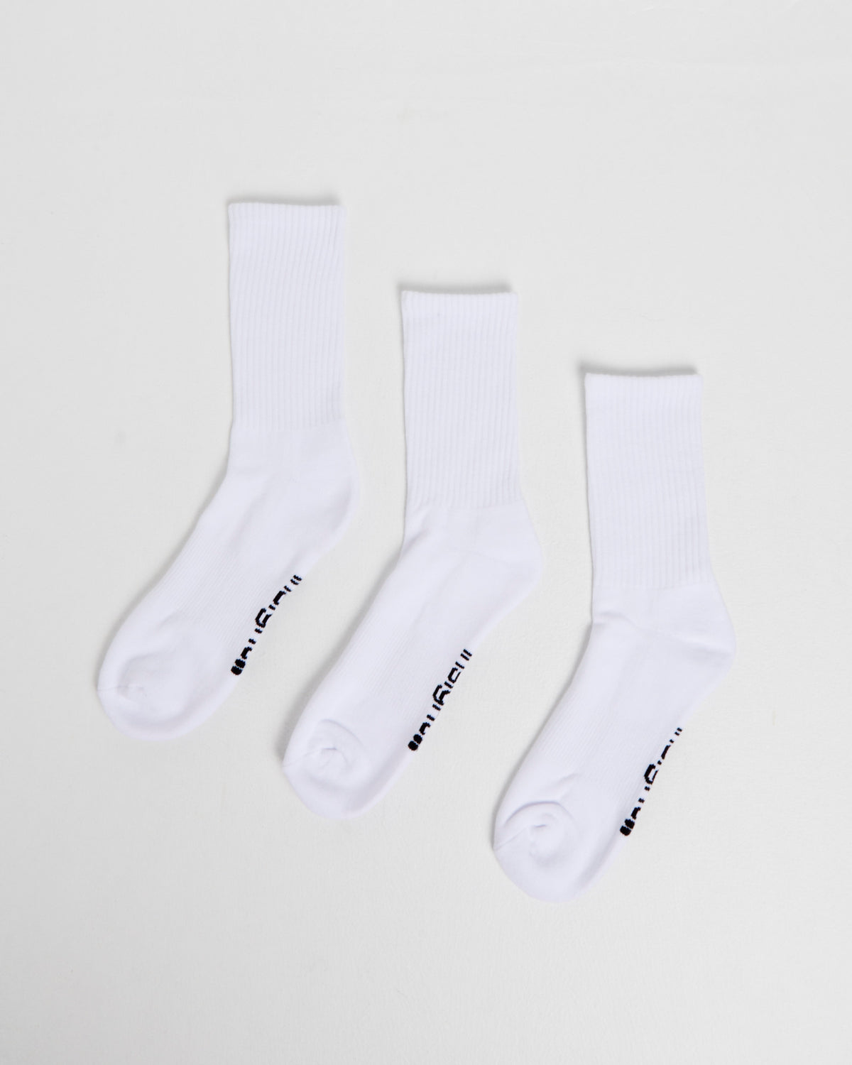 3 Pack Crew Socks WHT