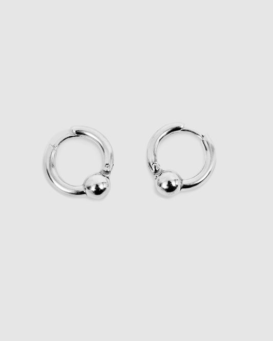 1 Ball Earrings SILVER