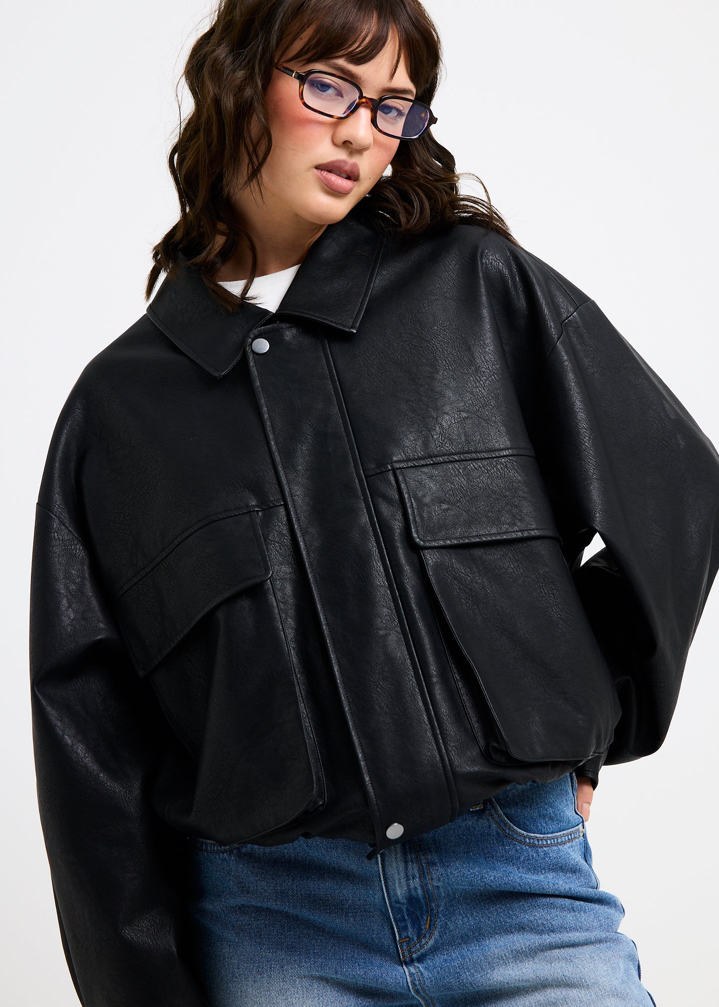 Jen Oversized Patch Pocket Jacket