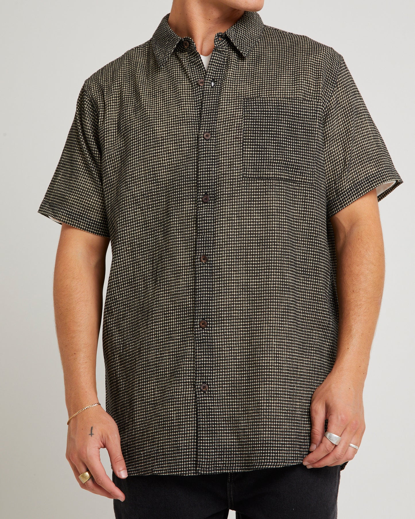 Check Crepe Shirt