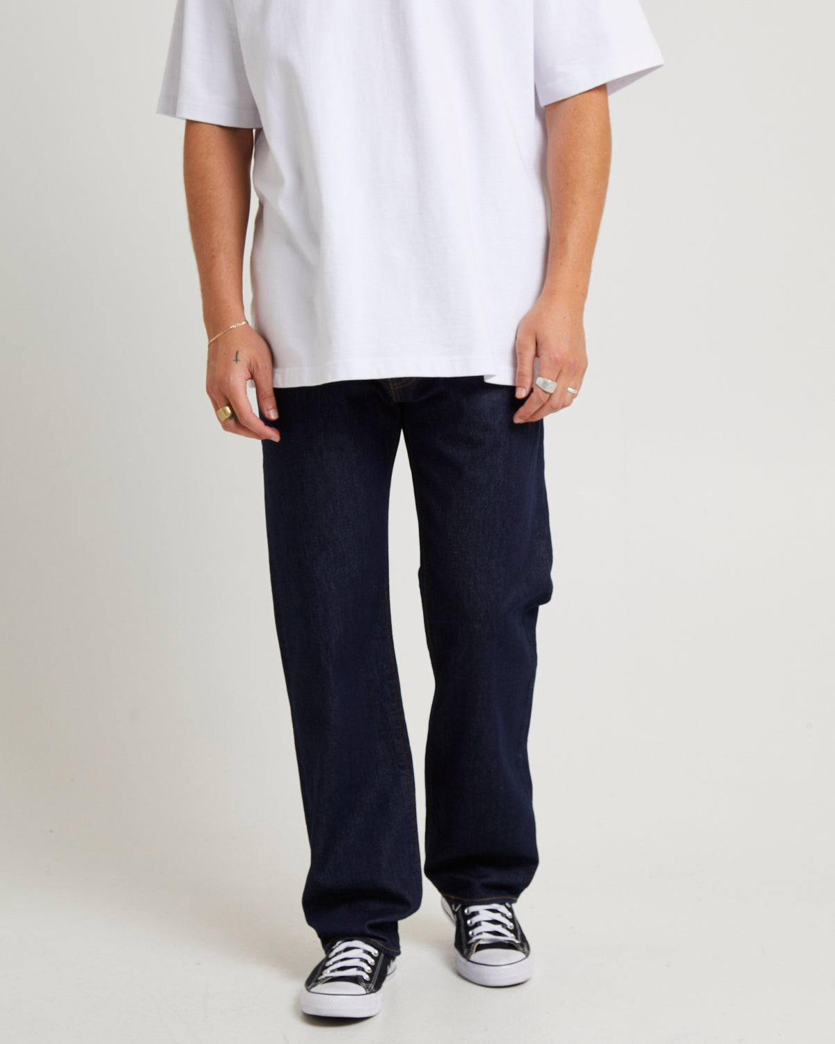 555 Relaxed Straight Denim Jeans WELCOME TO THE GAME