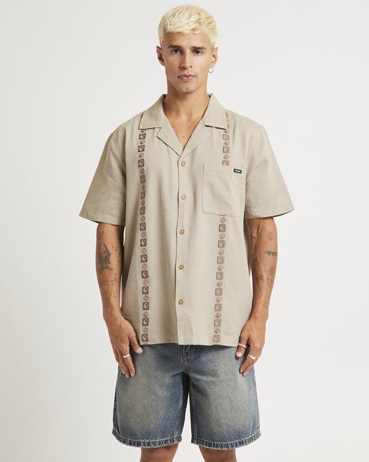 Resort Waffle Shirt YINYANG SAND