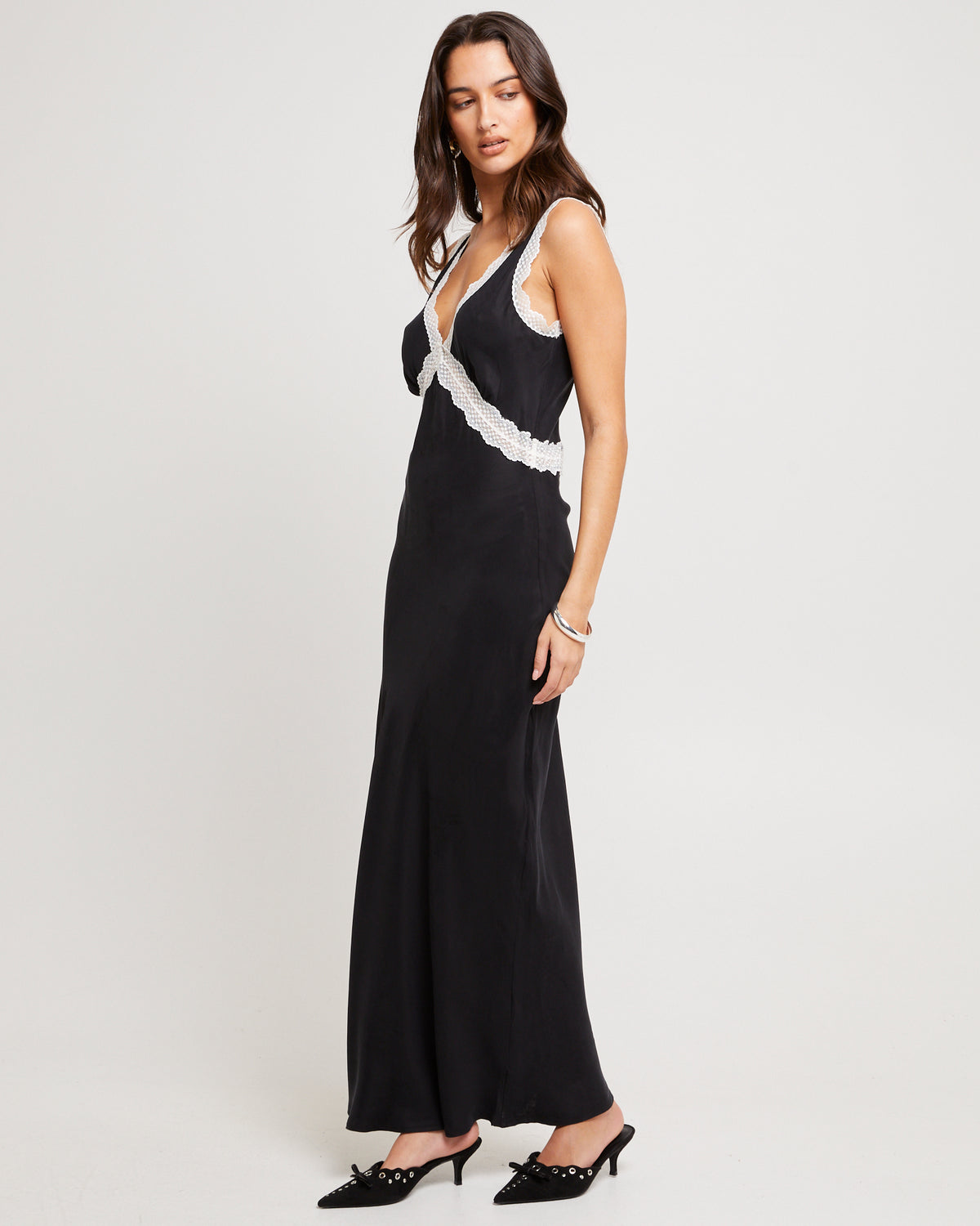 Eleanor Maxi Slip Dress BLACK