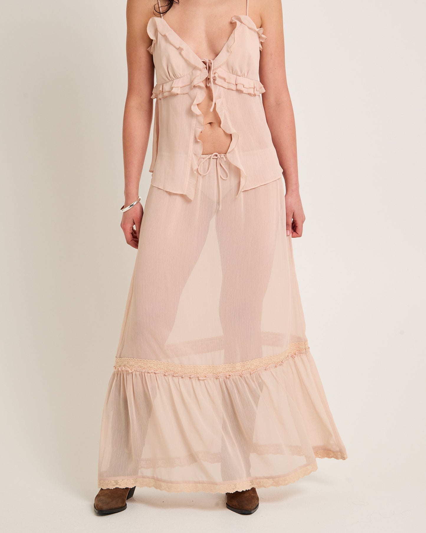 Paislee Sheer Maxi Skirt