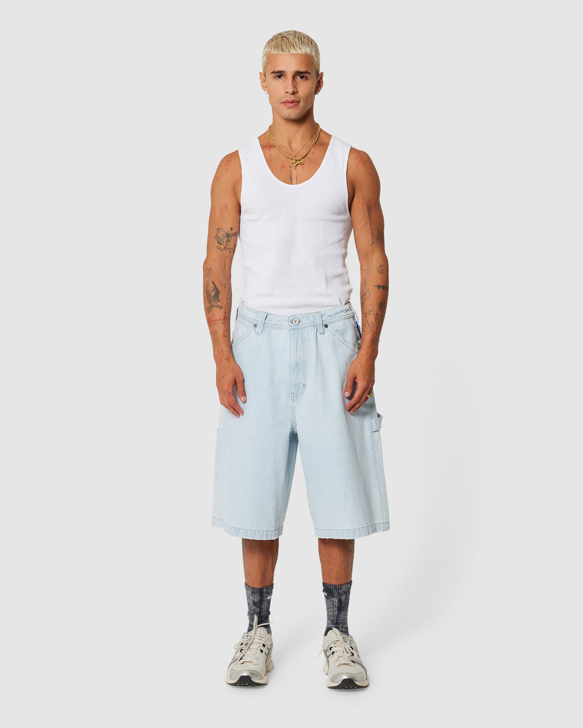 A6 Big Work Denim Shorts Hanks