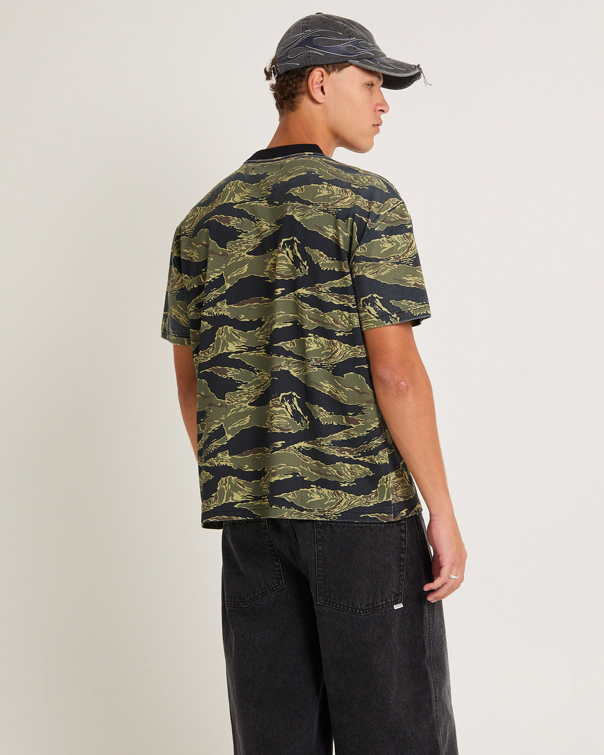 Tiger Camo Cropped T-Shirt MUTLI