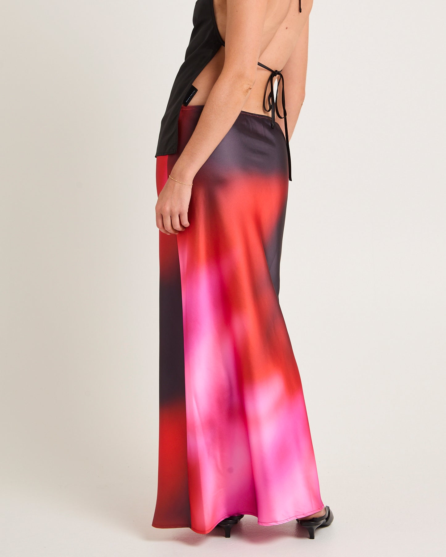 Vila Ombre Slip Maxi Skirt