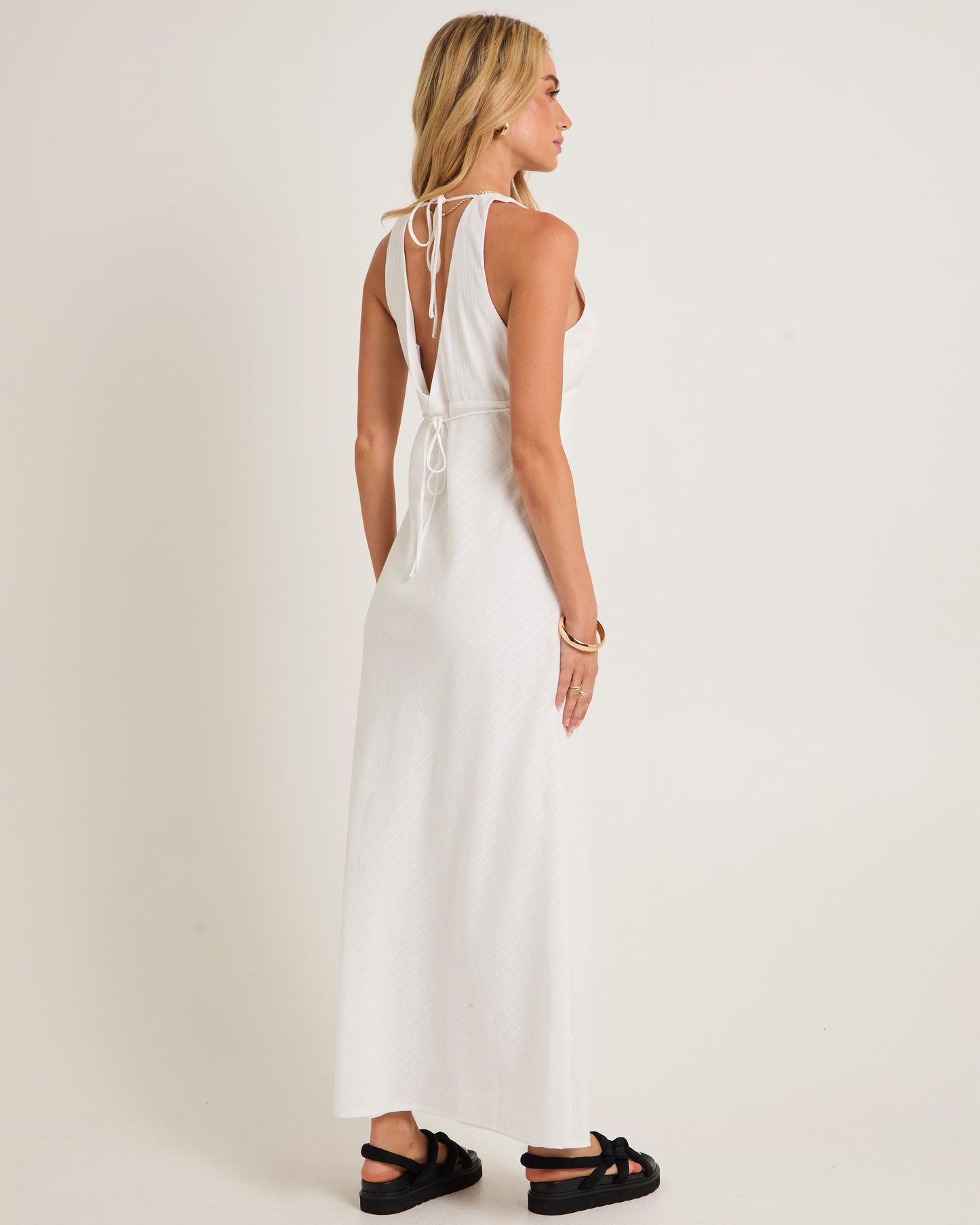 Kaia V Neck Midi Dress