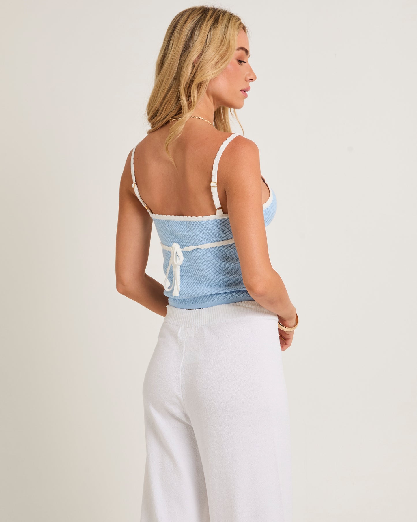 Nori Compact Contrast Knit Top