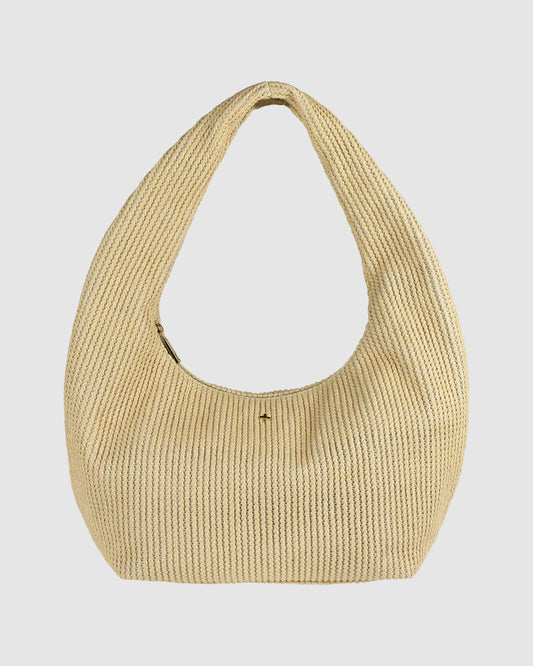 Playa Shoulder Bag SAND RAFFIA/GOLD