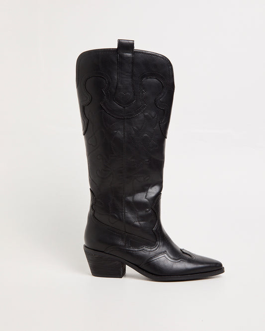 Malvin Western Boots BLACK/BLACK