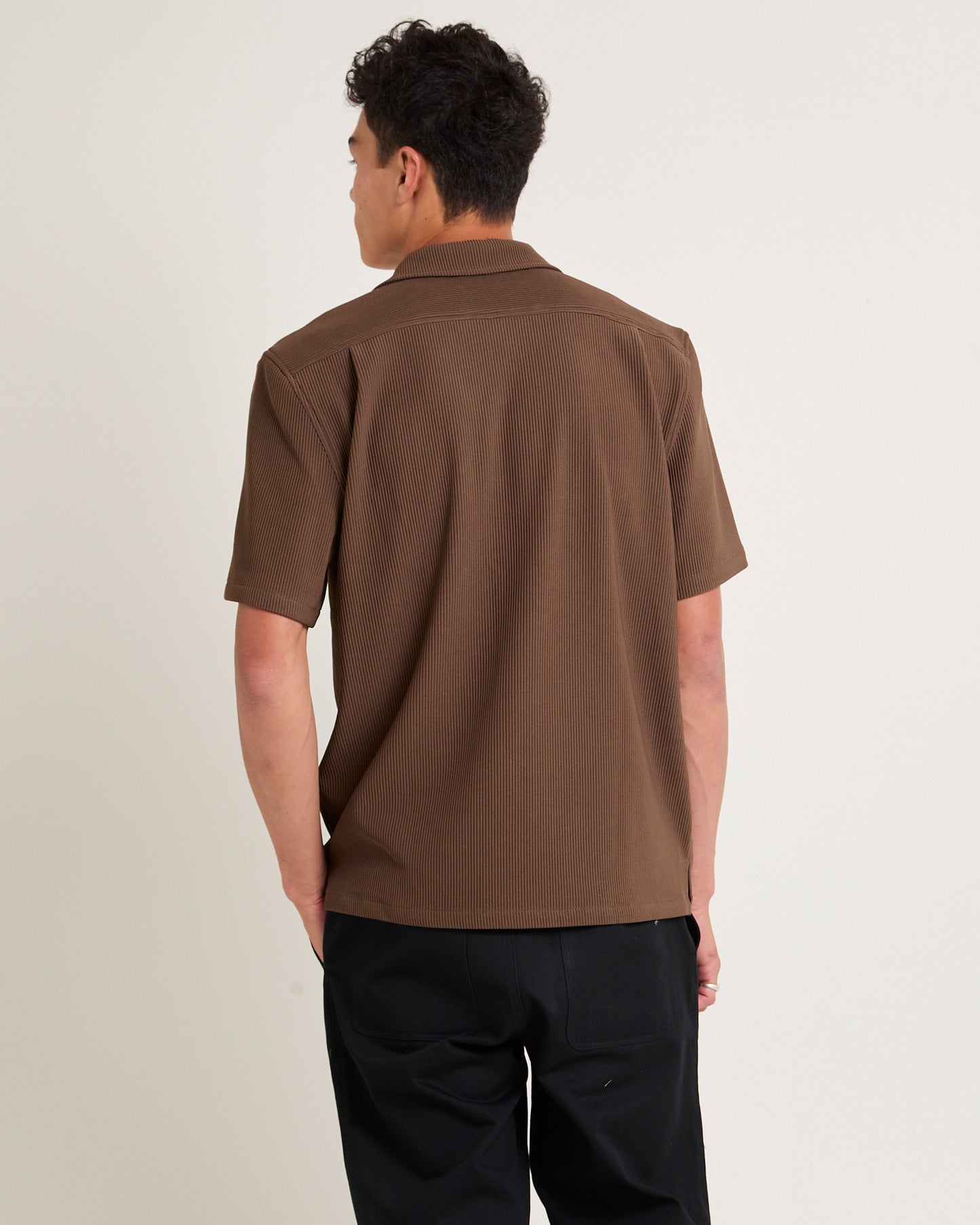 Pleated Resort Short Sleeve Shirt