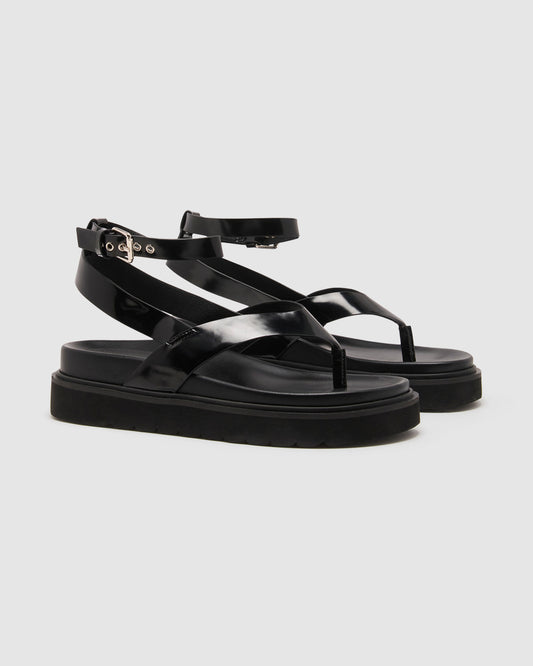 Visa Patent Sandals BLACK