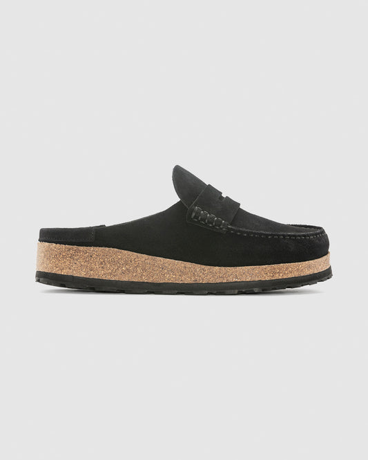 Naples Suede Leather Sandals BLACK