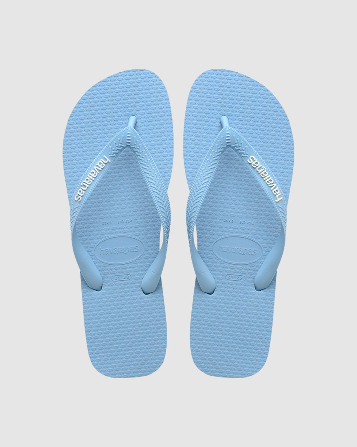 Rubber Logo Thongs LIGHT BLUE/WHITE