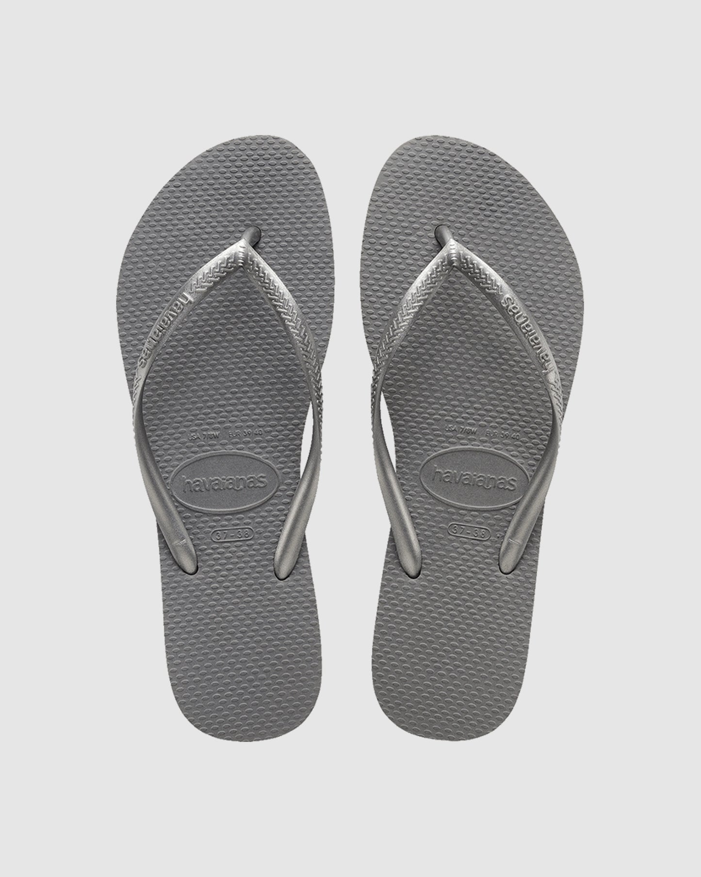 Slim Metallic Thongs