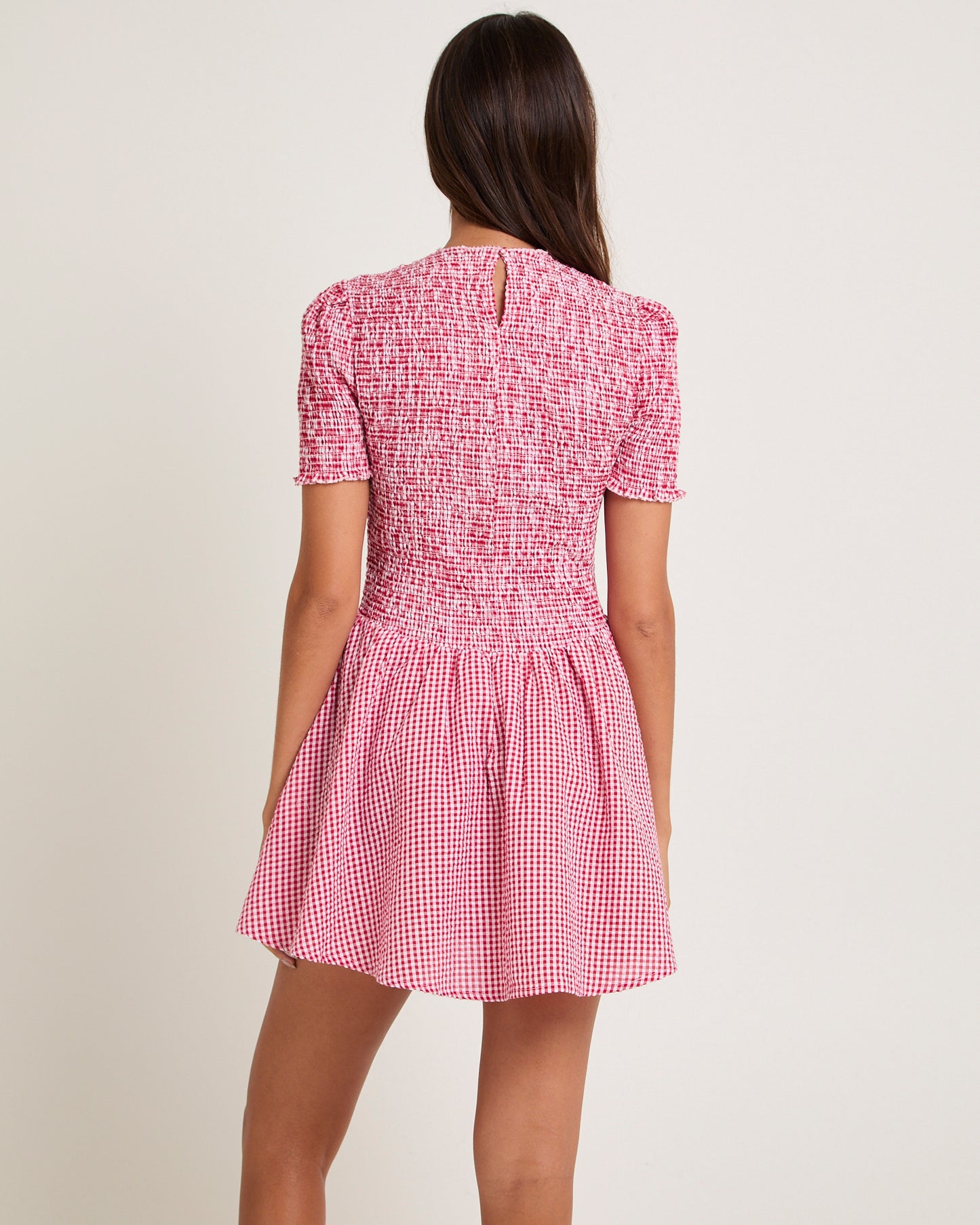 Bonnie Shirred Bubble Mini Dress