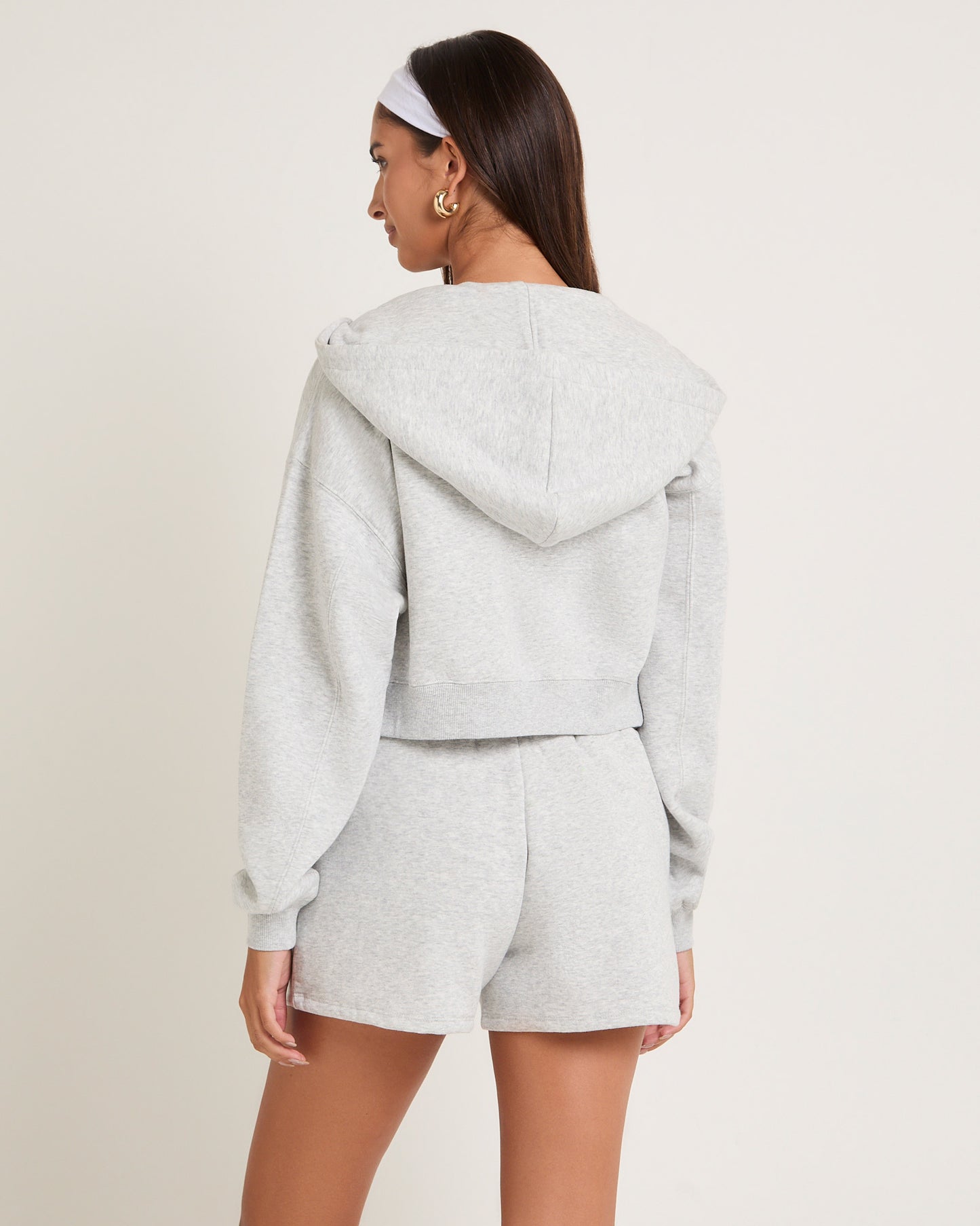 Cropped Zip Hoodie