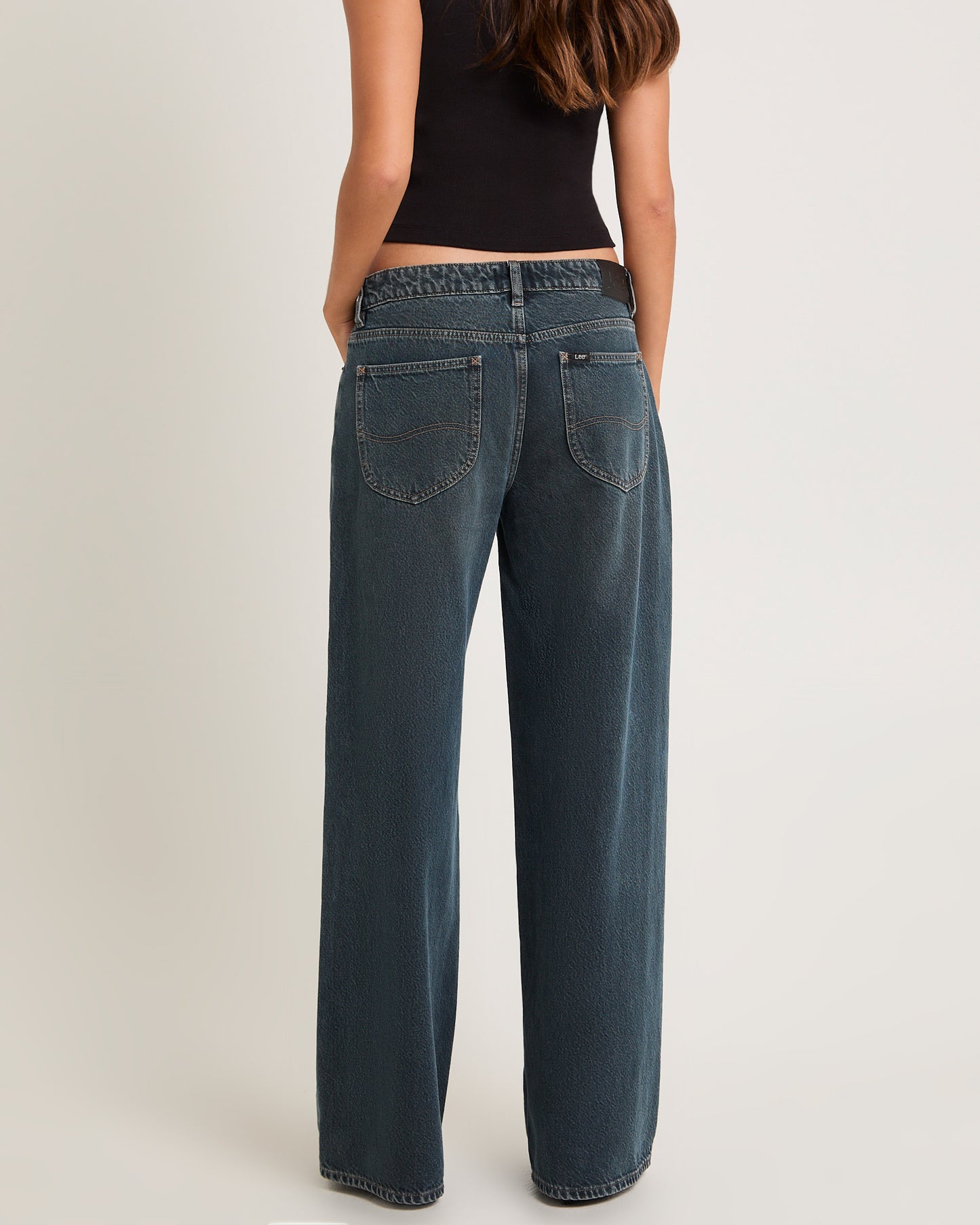 Low Slouched Denim Jeans Smoked Tea