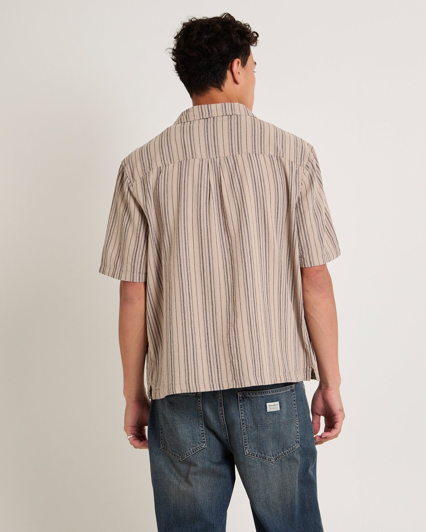 Box Resort Shirt Hessian Stripe