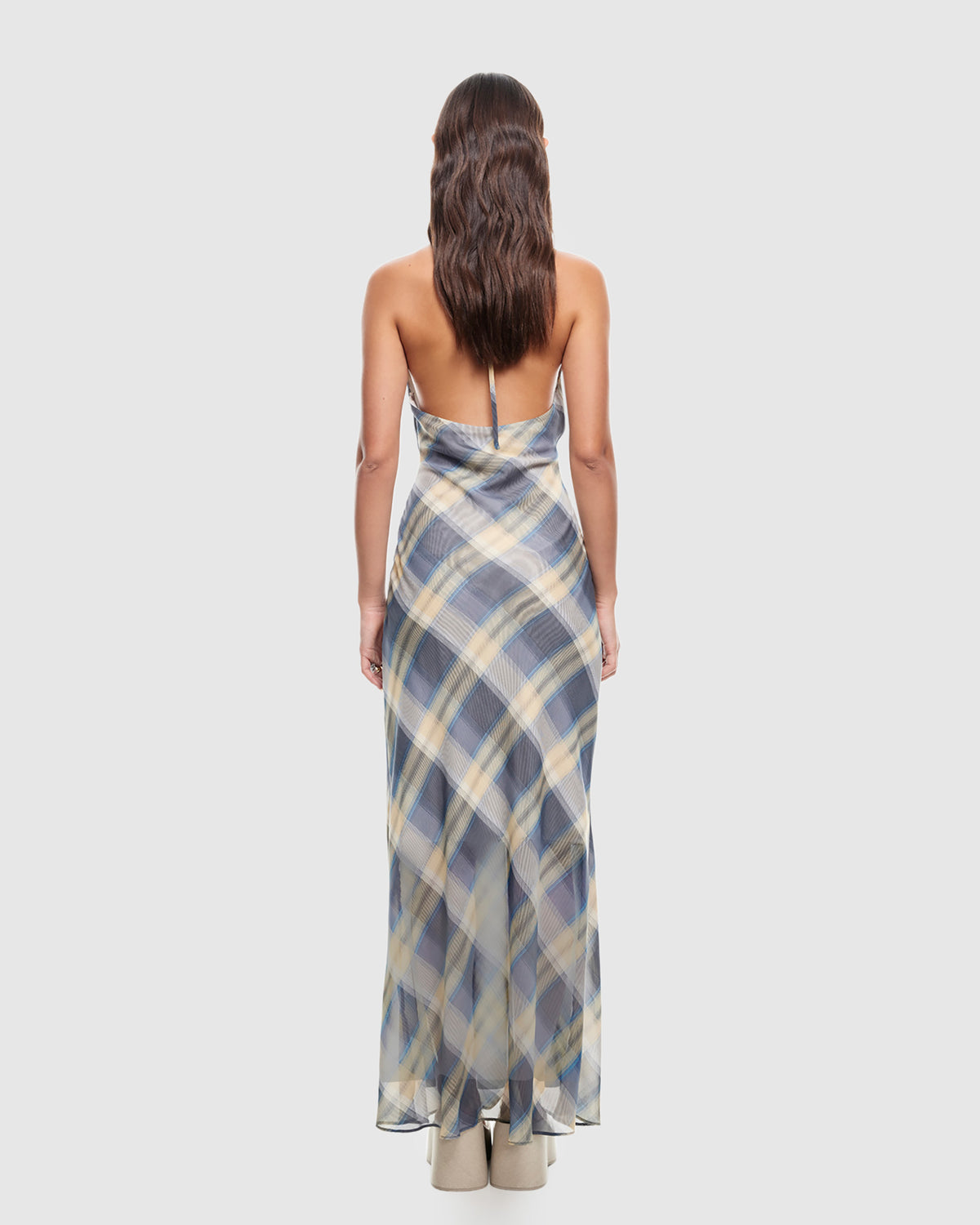 Shoreline Maxi Dress BLUE CHECK