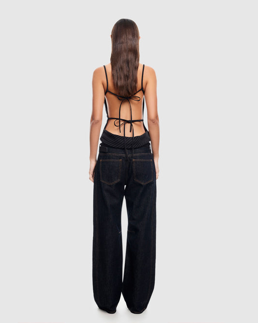 Horizon Tie Top ONYX PINSTRIPE