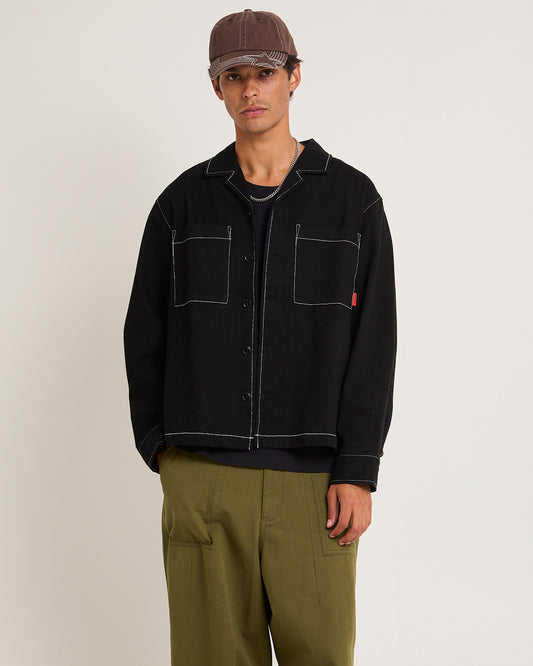 Pleasure Overshirt BLACK