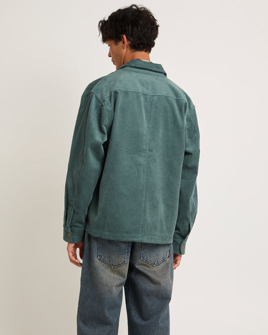 Conditions Corduroy Long Sleeve Overshirt TEAL