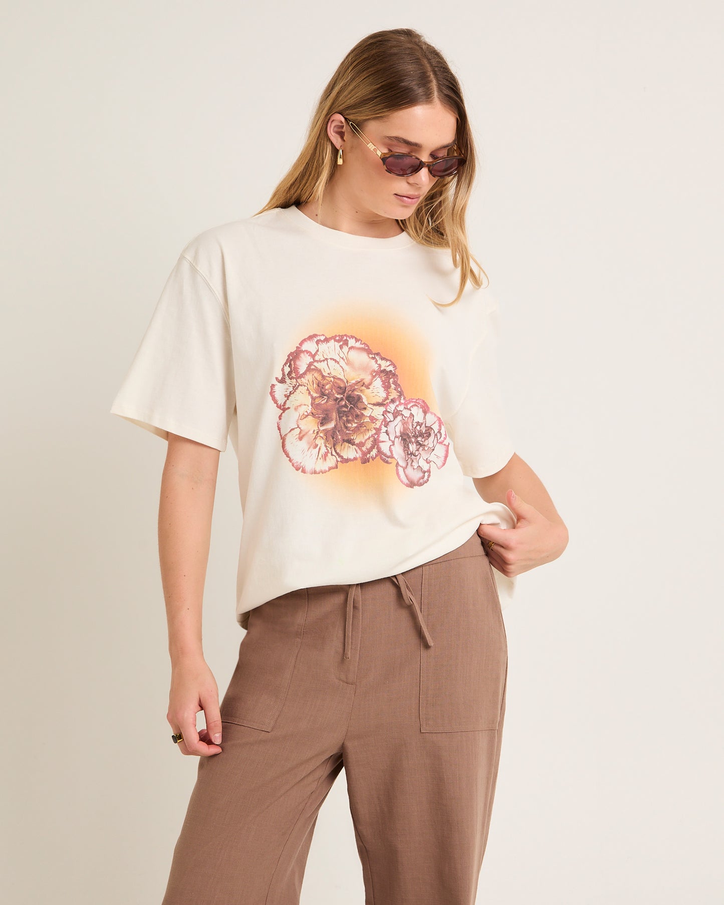 Sunrise Flower Oversized T-Shirt