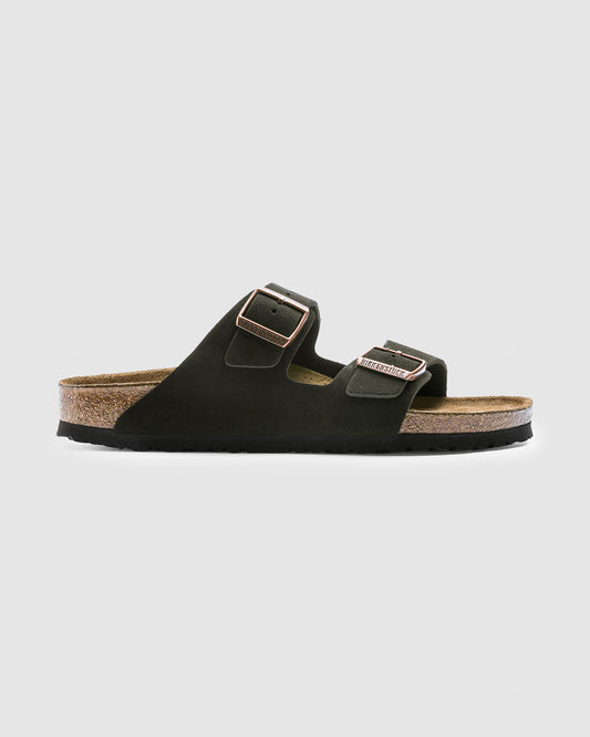 Arizona Soft Foot Bed Suede Leather Sandal MOCCA
