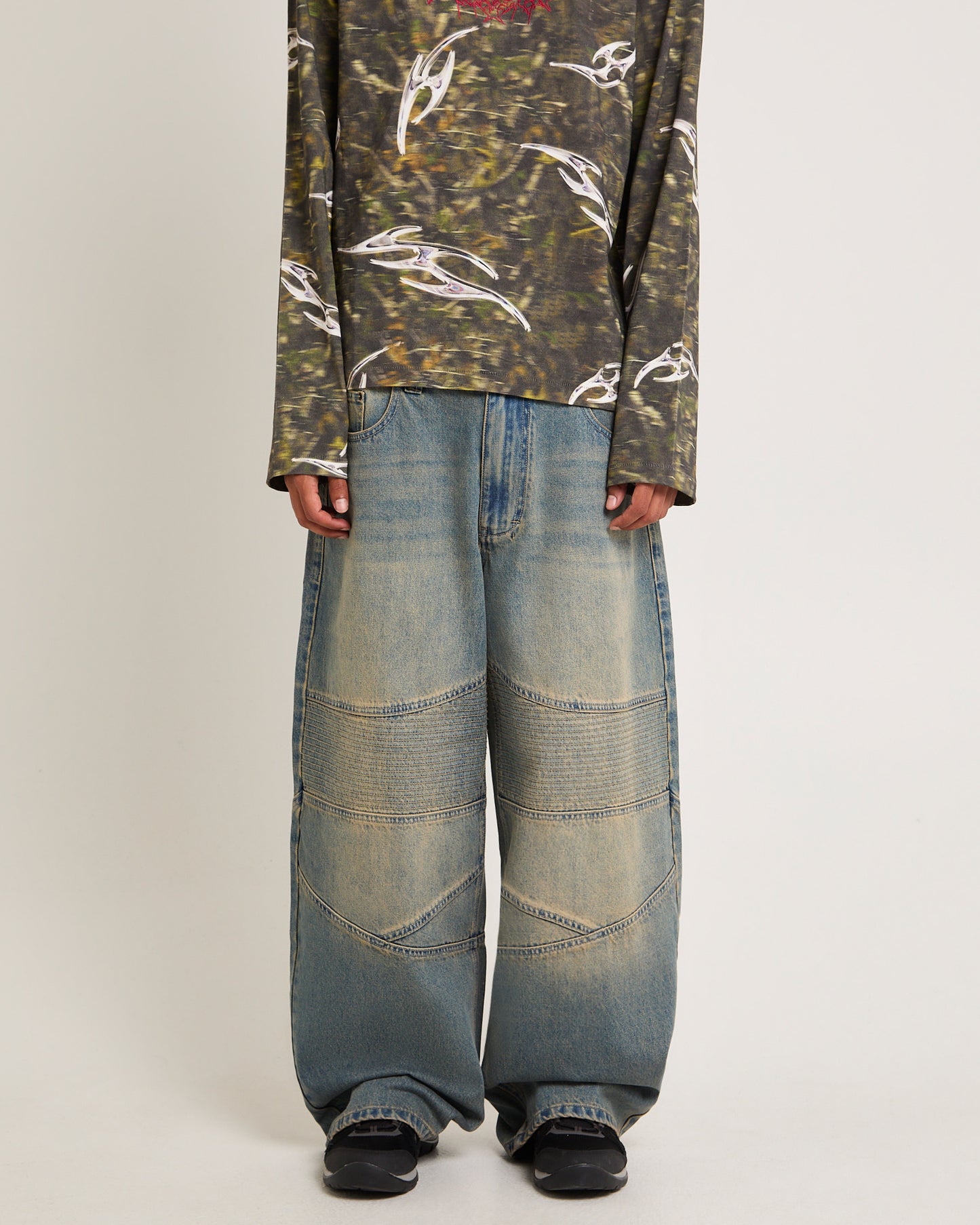 Baggy Moto Denim Jeans