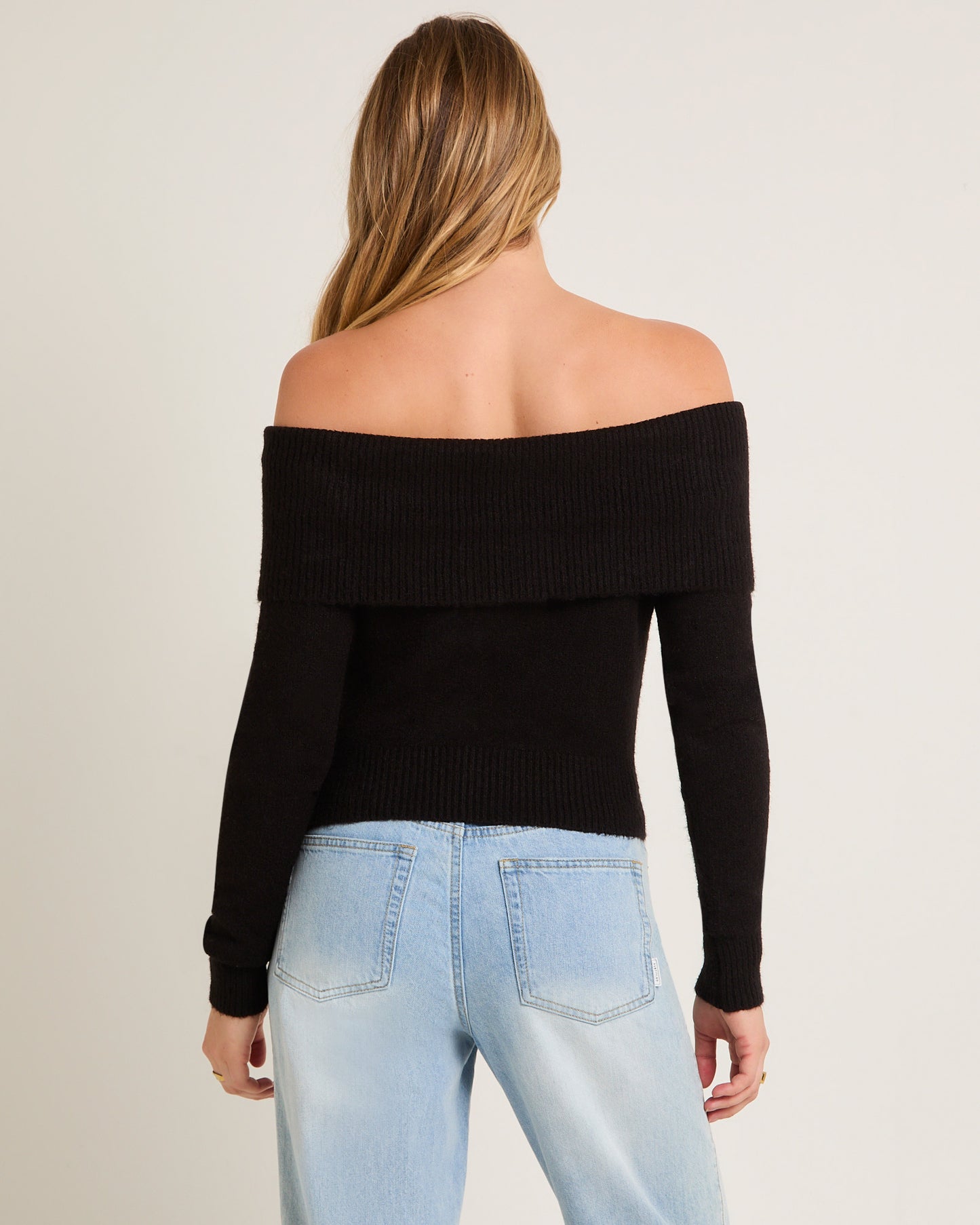 Milly Off Shoulder Knit Sweater