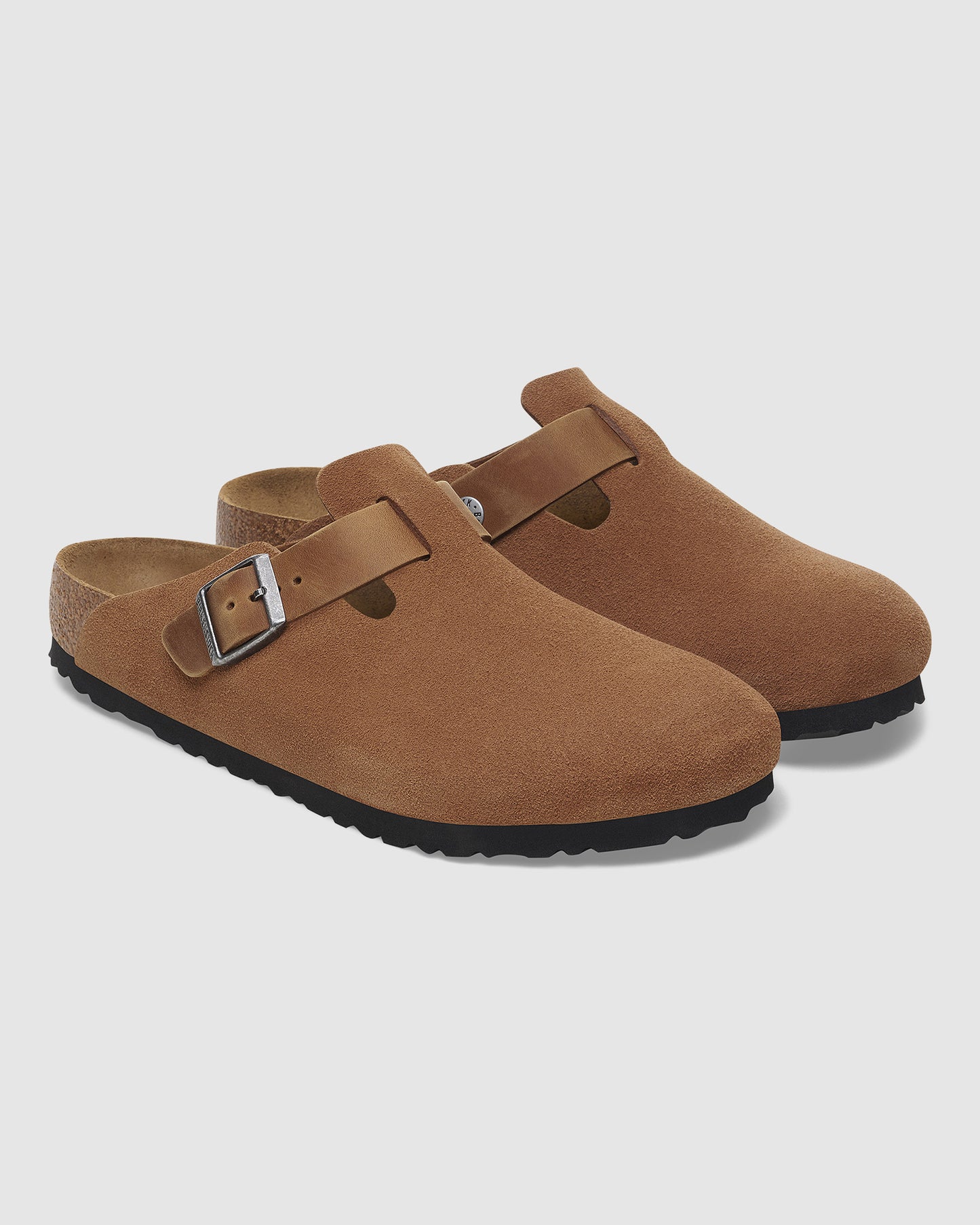 Boston Oiled/Suede Mixed Leather Clog