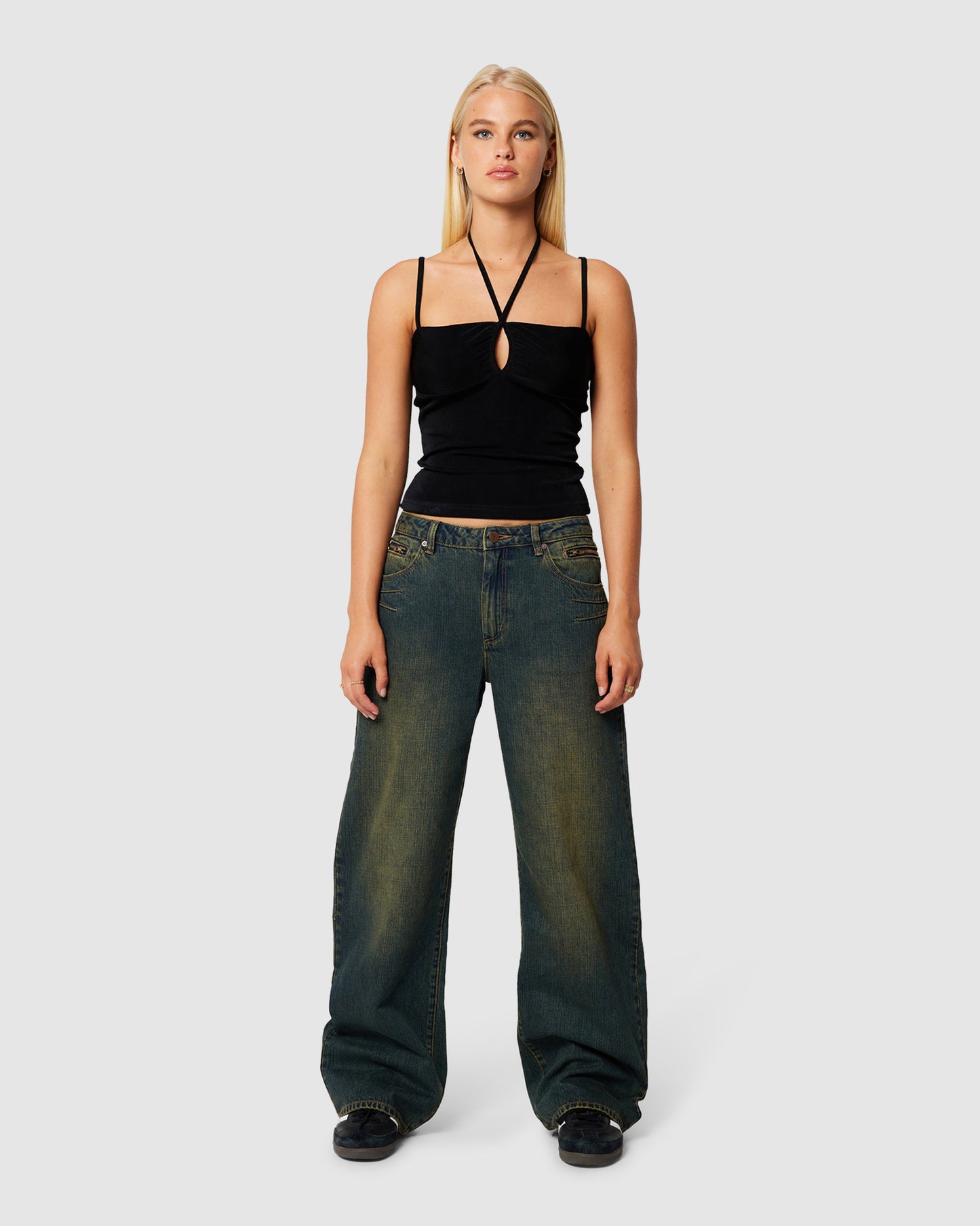 95 Mid Baggy Zip Denim Jeans Xena
