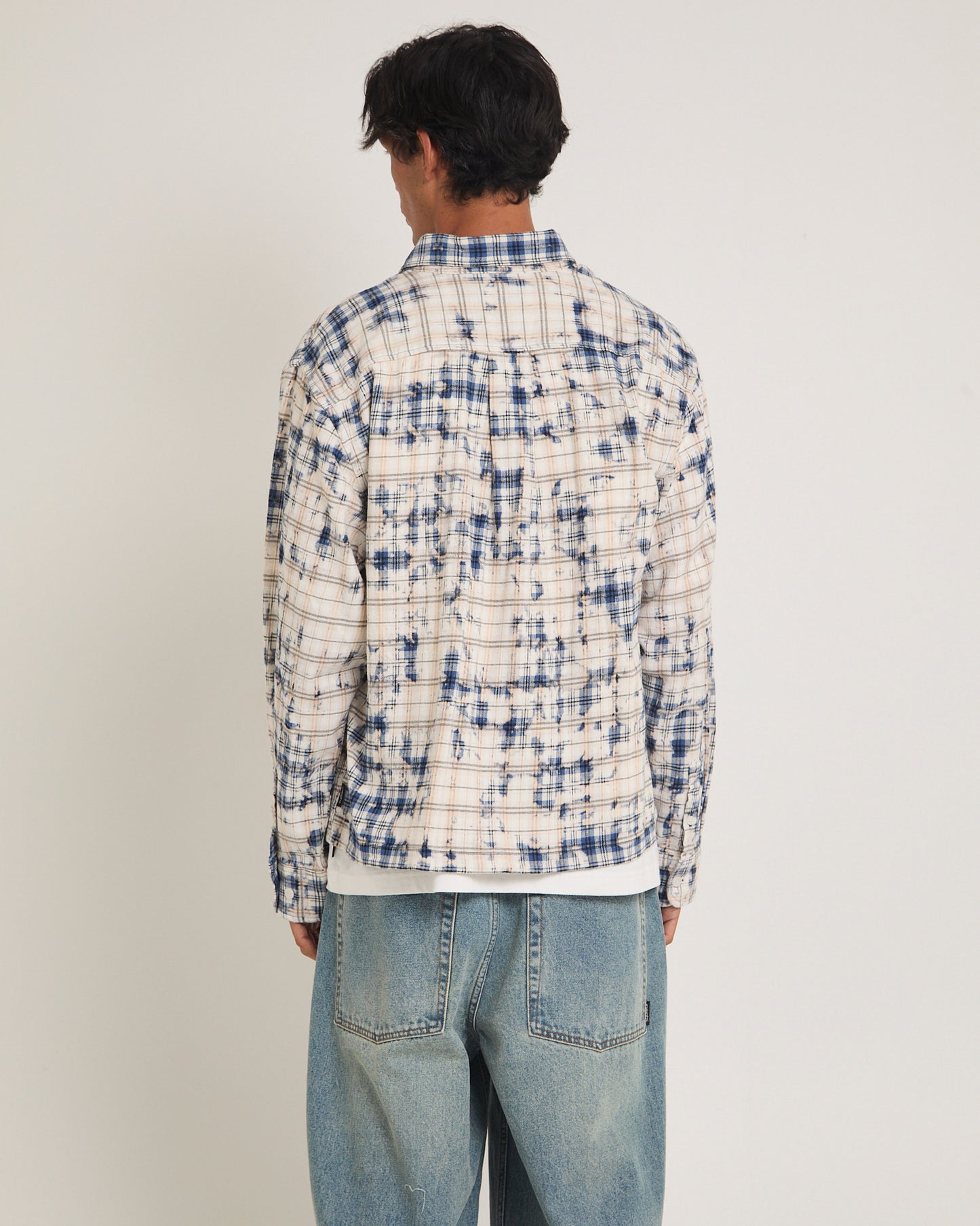 Bleached Flannel Long Sleeve Shirt