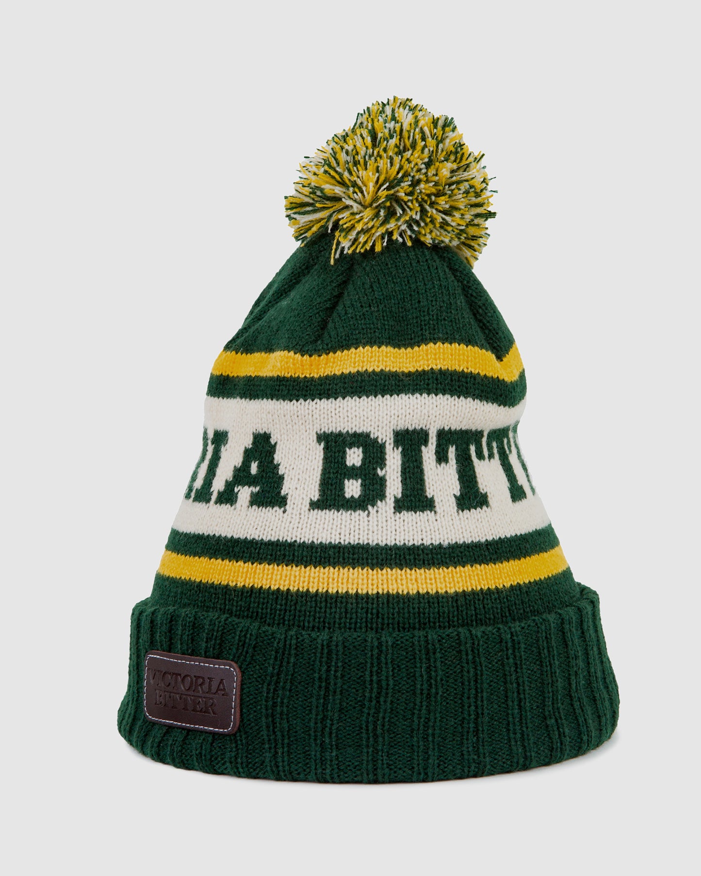 Victoria Bitter Leather Patch Leroy Beanie