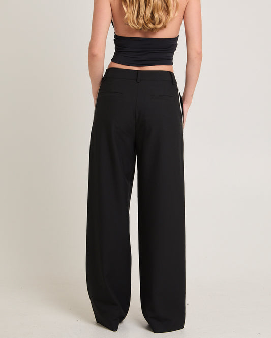 Leon Stripe Detail Suit Pants BLACK