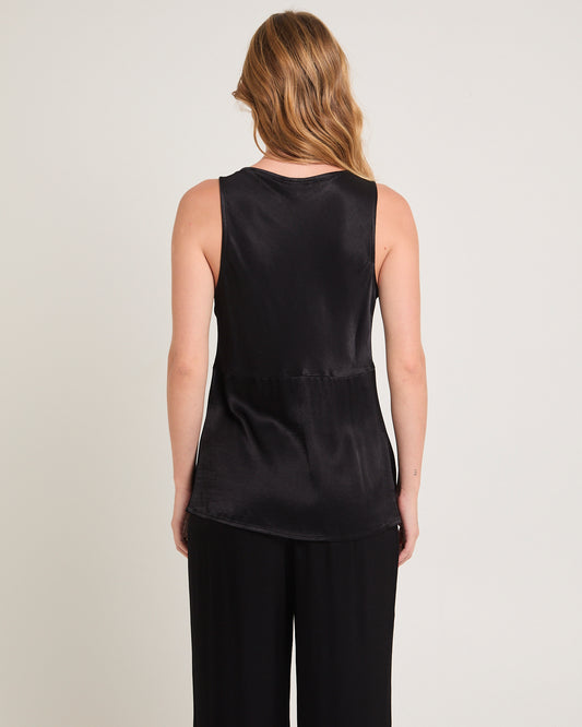 Meredith Tie Top BLACK