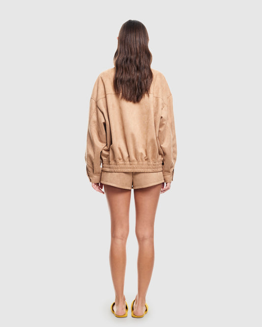 Palm Desert Bomber Jacket CHOCOLATE