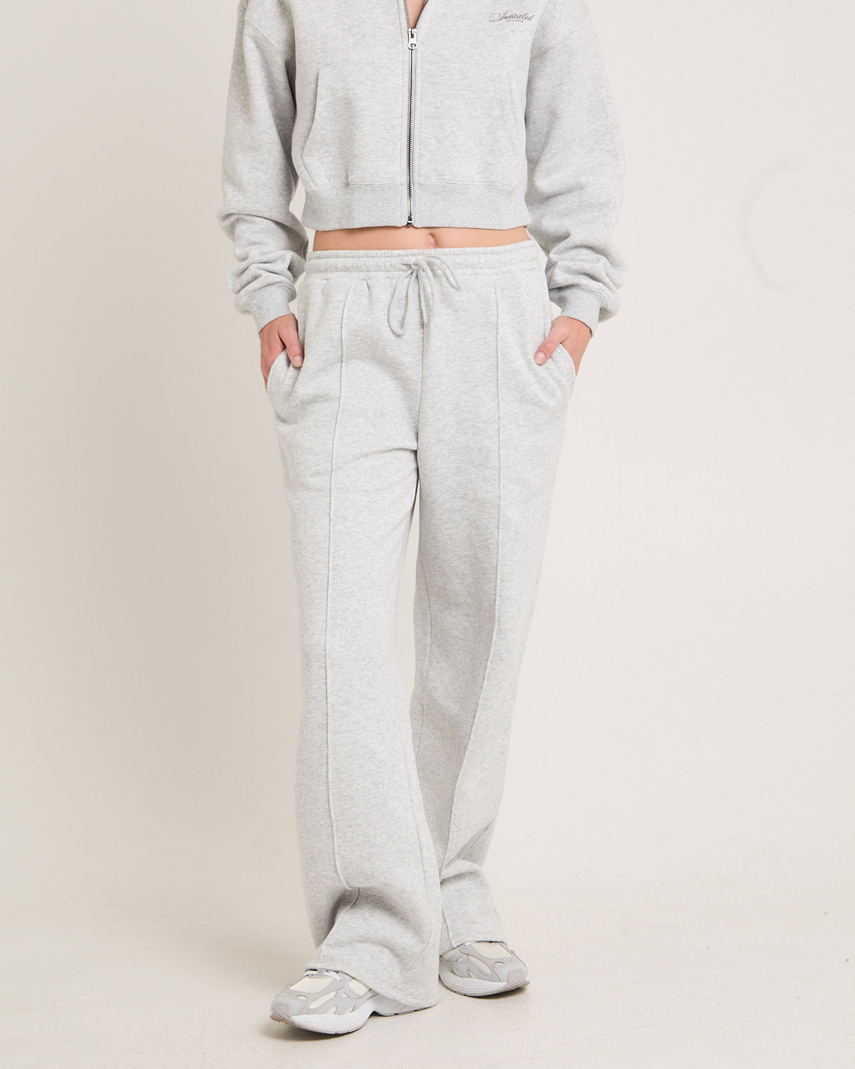 Subtitled Baggy Track Pants GREY MARLE