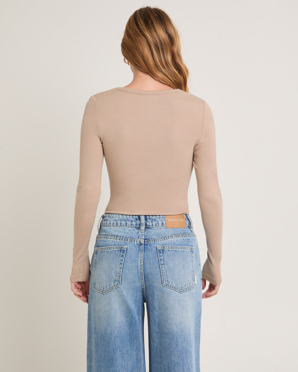 Slinky Scoop Neck Long Sleeve