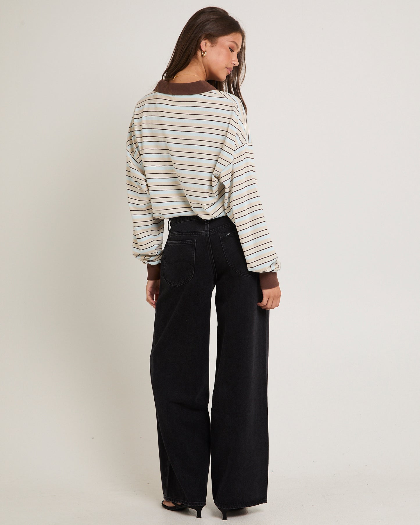 Low Slouch Denim Jeans Black Super Used